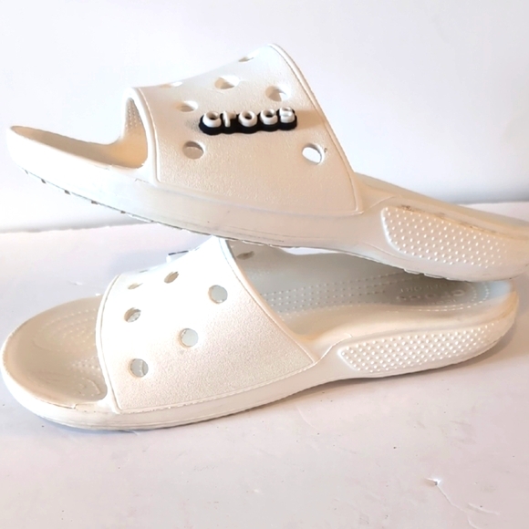 CROCS White Slide Sandals - Picture 7 of 10